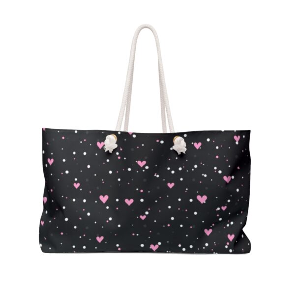 Polka Dot and Heart Weekender Bag