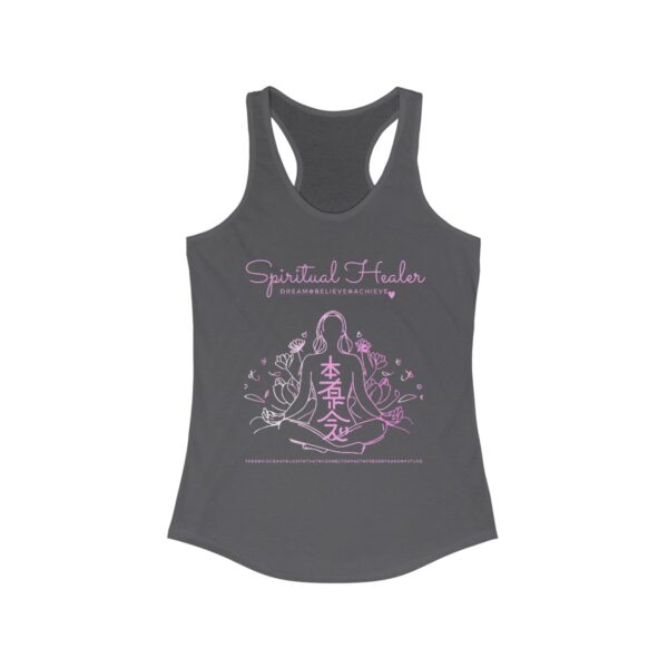 Spiritual Healer- The Bridge of Light that Connects Past, Present, and Future Women's Ideal Racerback Tank - Image 2