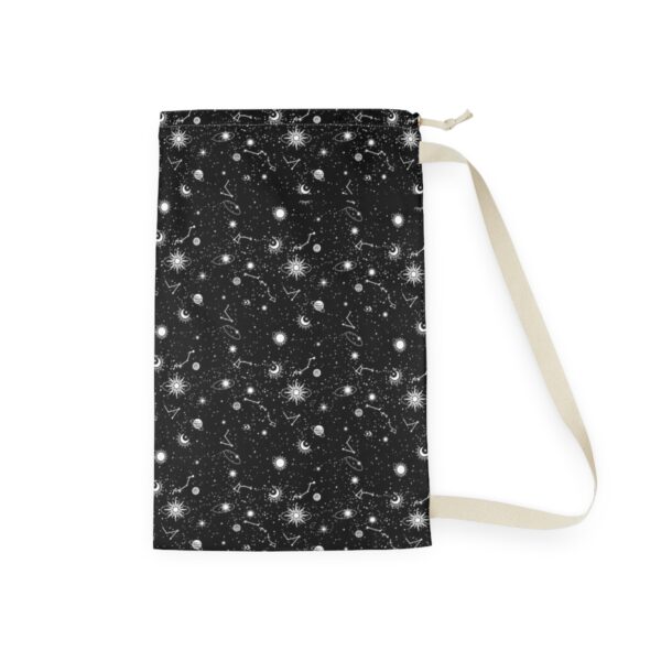 Cosmic Journey Black and White Laundry Bag