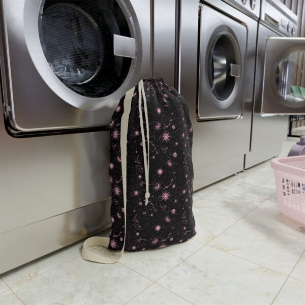 Cosmic Journey Pink and Black Laundry Bag - Image 4