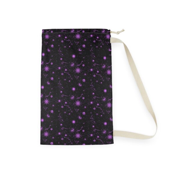 Cosmic Journey Purple and Black Laundry Bag