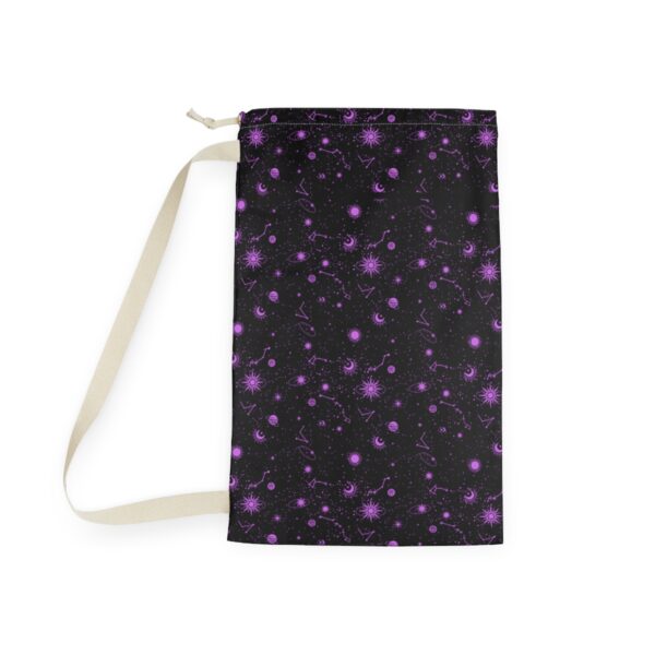 Cosmic Journey Purple and Black Laundry Bag - Image 2