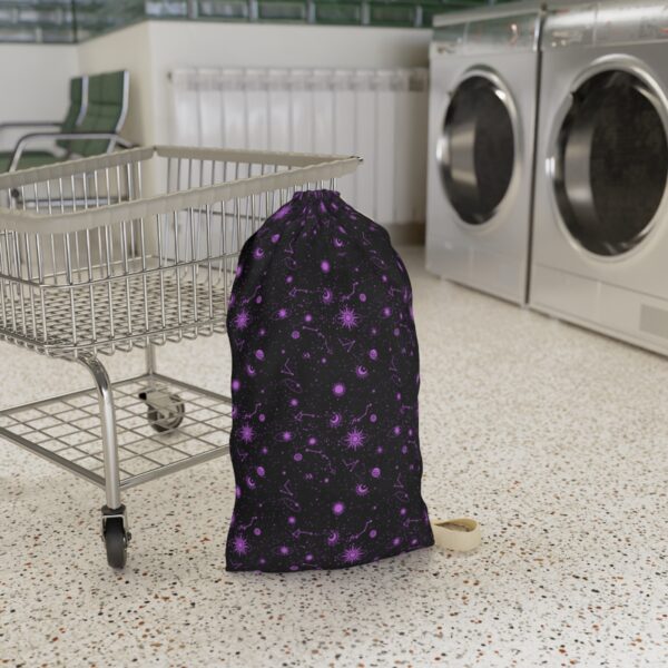 Cosmic Journey Purple and Black Laundry Bag - Image 3