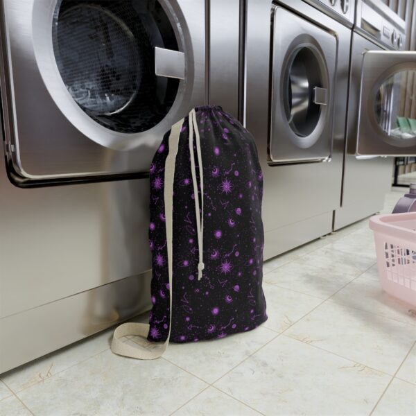 Cosmic Journey Purple and Black Laundry Bag - Image 4